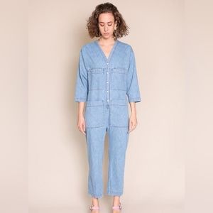 Ilana Kohn Tuck Denim Coveralls M
